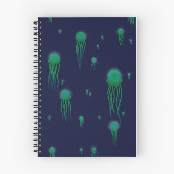 Item preview, Green Jellyfish pattern designed and sold by Salem Scribbles.