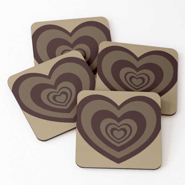 Item preview, brown layered heart  designed and sold by femme McCulley.