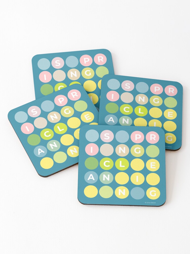 Thumbnail 1 of 5, Coasters (Set of 4), Spring Cleaning Funny Cleaning Lady Gift designed and sold by SavvyCleaner.