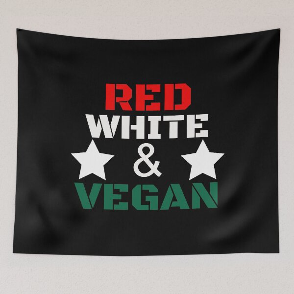 Item preview, Veganism Red White & Vegan Themed T Shirt Merch designed and sold by PRINTS2HOT.