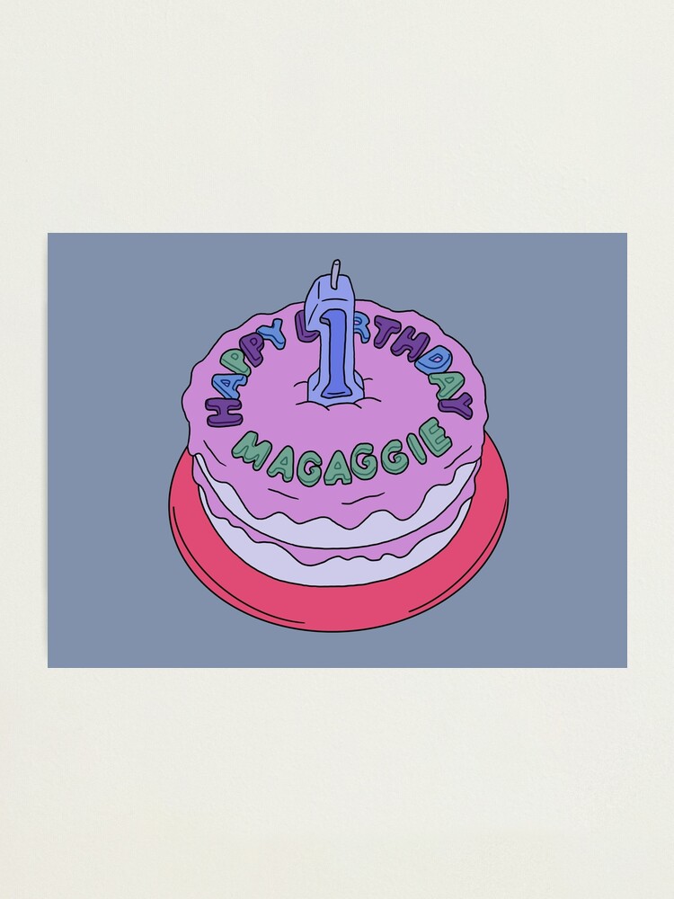 Impression Photo Gateau D Anniversaire Simpsons Magaggie Par Thebcarts Redbubble