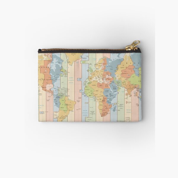 Item preview, World Time Zone Map designed and sold by BravuraMedia.