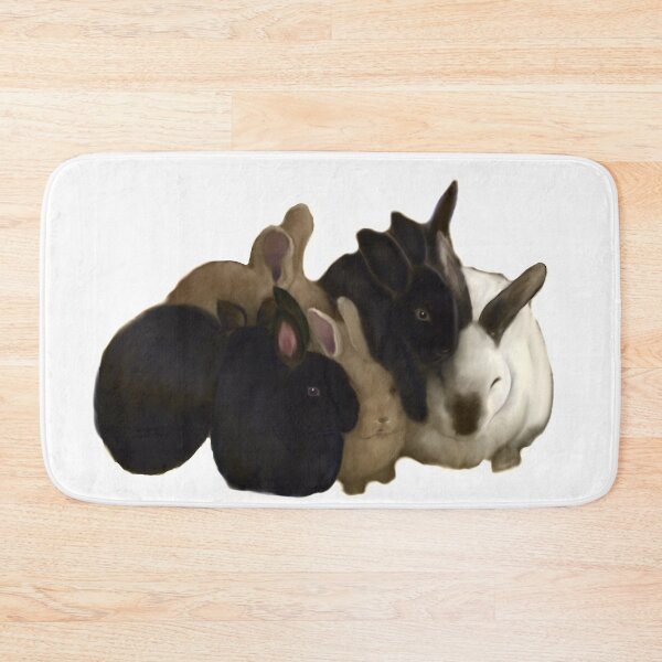 Item preview, Bunny rabbit cuddles - cute bunny rabbits piling on for a big group hug designed and sold by Artonmytee.