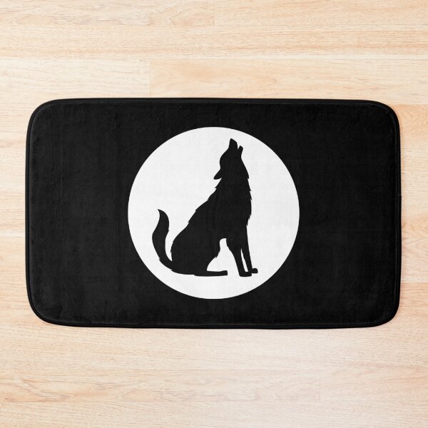 Item preview, Black and white silhouette wolf designed and sold by CrazyHowCool.
