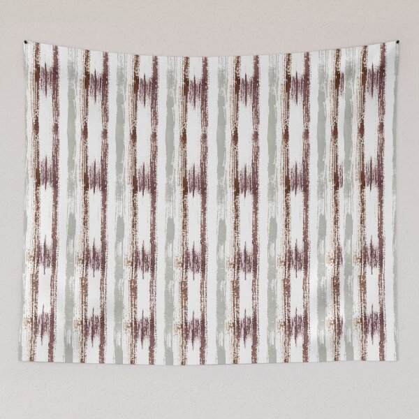 Item preview, Rayas pintadas a mano en marrón, gris y blanco designed and sold by Lynnea Washburn.