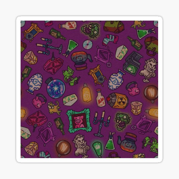 Magenta objects of life Sticker