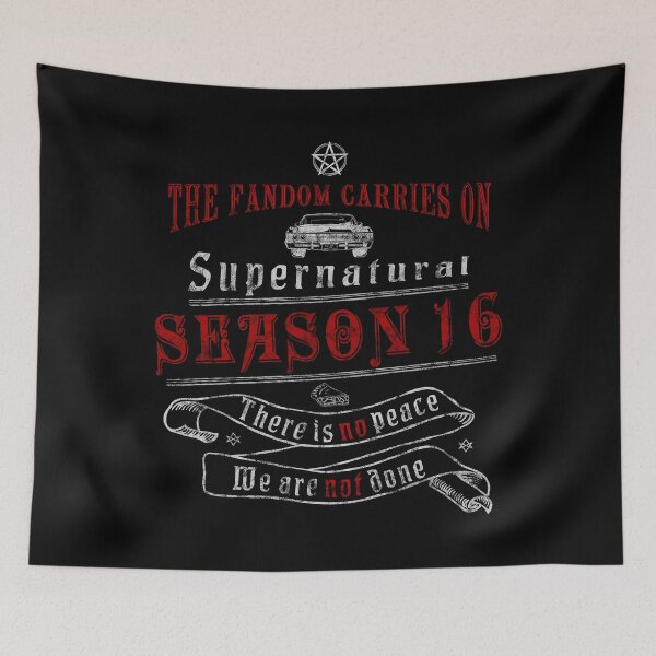 Item preview, SPN Fandom Season 16 (Vintage White Version Distressed)  designed and sold by MinaMonsterMash.