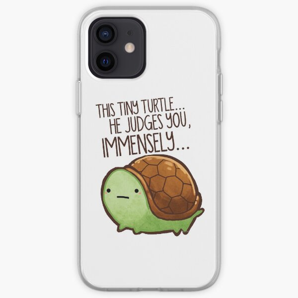 Tiny turtle judges you immensely iPhone Soft Case