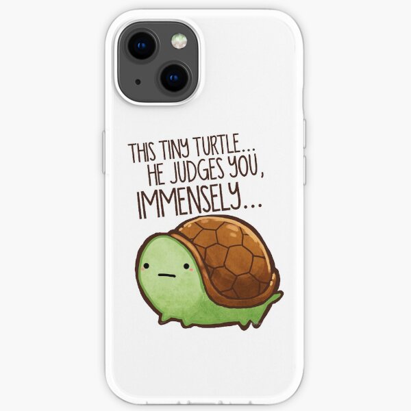 Tiny turtle judges you immensely iPhone Soft Case
