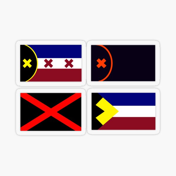 "Sticker Pack of L'Manberg, New L'Manberg and Manberg Flags (Dream SMP
