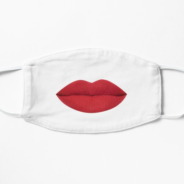 Maske Mund rote Lippen Mundschutz Flache Maske