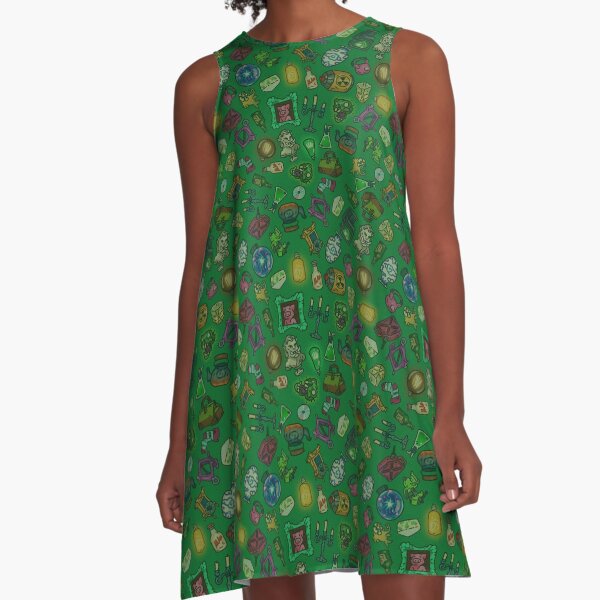 Green objects of life A-Line Dress
