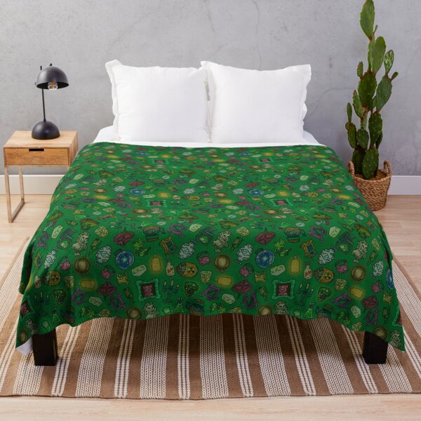 Green objects of life Throw Blanket