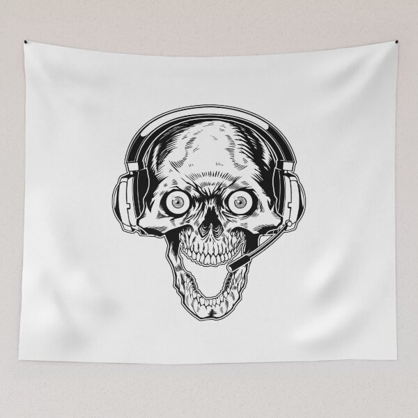 Item preview, Skull Gamer White designed and sold by davidlange.