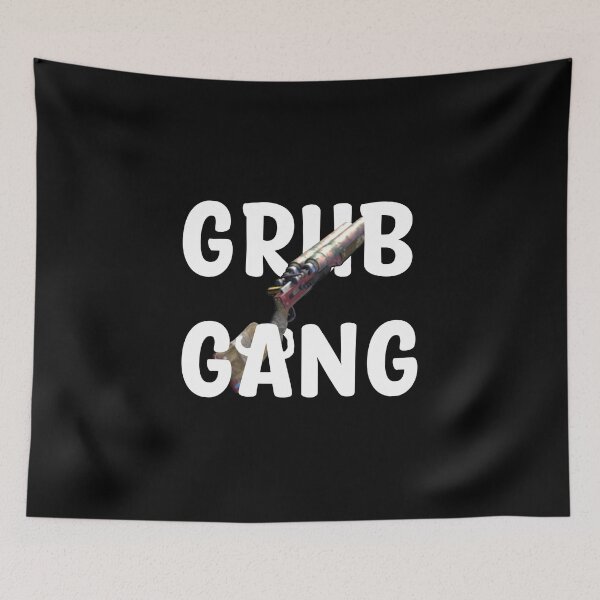 Item preview, Rust Grub double barrel shotgun gang funny  designed and sold by Th3 Merch.