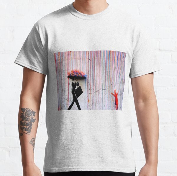 Banksy Rainbow Rain Classic T-Shirt