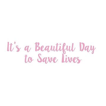 Artwork thumbnail, It's a Beautiful Day to Save Lives - PINK3 by michelemoira