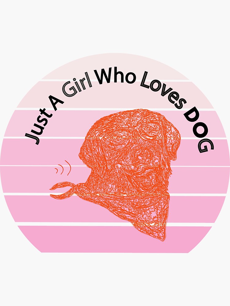 "orange dog for girl " Sticker by culture100 Redbubble
