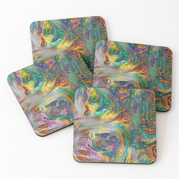 Item preview, Deepdream floral fractalize space abstraction designed and sold by blackhalt.