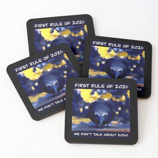Item preview, First rule of 2021, we don’t talk about 2020, fight club meme, I survived 2020, 2021 new year humor, funny New Years resolution  designed and sold by The Snarky  Psychologist.