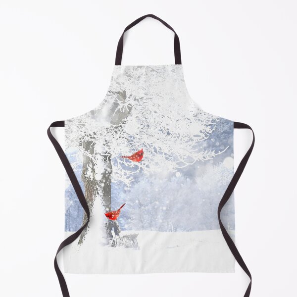 Item preview, Árboles nevados de invierno y pájaros rojos cardinales designed and sold by countrymouse.