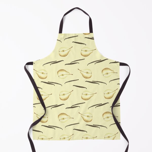 Item preview, Pears and vanilla pods on light yellow designed and sold by Flowersforbear.