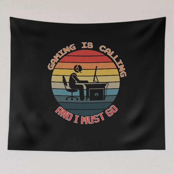 Item preview, Gaming is Calling and I must Go , Retro Vintage Online Gamer Sunset design designed and sold by Xeuno.