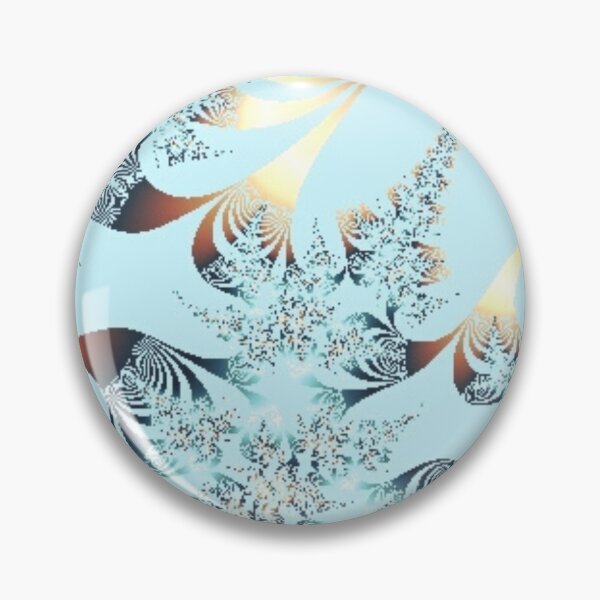 Item preview, Gold Highlights | Pretty Ice Blue Fractal | Classy Fractal Art designed and sold by JillyJ05.