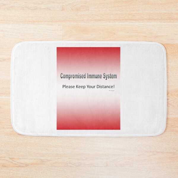 Item preview, Text-Compromised Immune System in Red, Pink, Peach and White designed and sold by Vicky Rodden.
