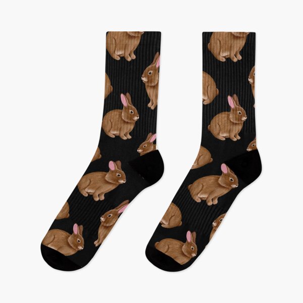 Item preview, Rabbit Pattern - Black designed and sold by Kraina.