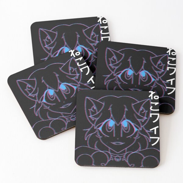 Item preview, Glitchy Anime Cat Girl With Kanji Writing designed and sold by RatHouse.