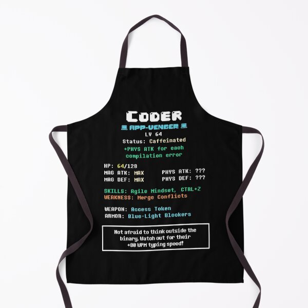 Item preview, Coder RPG Stats // For A Nerdy, Geeky Programmer designed and sold by PikachuRox.