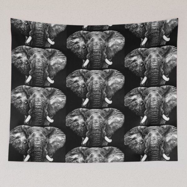 Item preview, Biro Elephant Portrait designed and sold by laradanbyart.