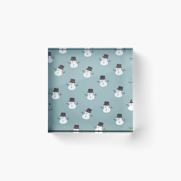 Item preview, White Christmas Snowman Pattern designed and sold by Fashimation20.