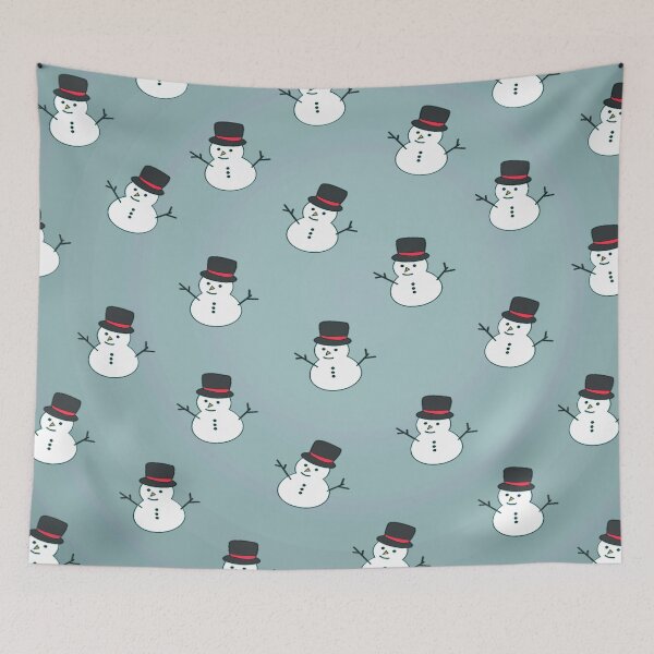 Item preview, White Christmas Snowman Pattern designed and sold by Fashimation20.