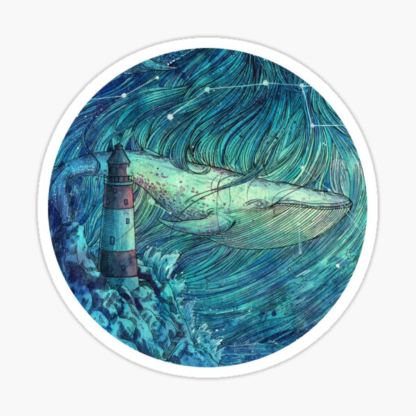 Moonlit Sea Sticker