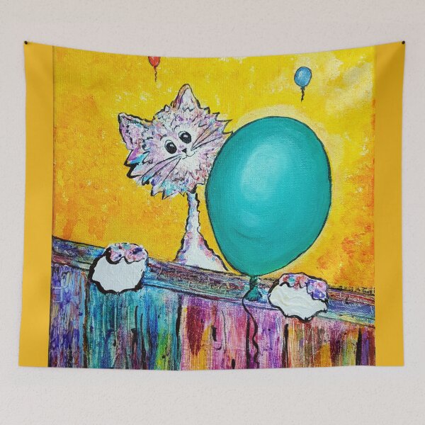 Item preview, Birthday Balloons, Kitty Cats by Nat designed and sold by KittyCatsbyNat.