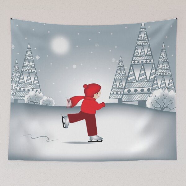 Item preview, Ice Skater Holiday - Red designed and sold by serenaking.