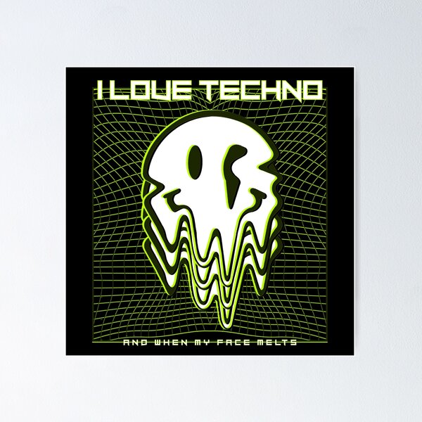 Item preview, I Love Techno | Queen Amelie Lens Shirt Neon designed and sold by napcat.