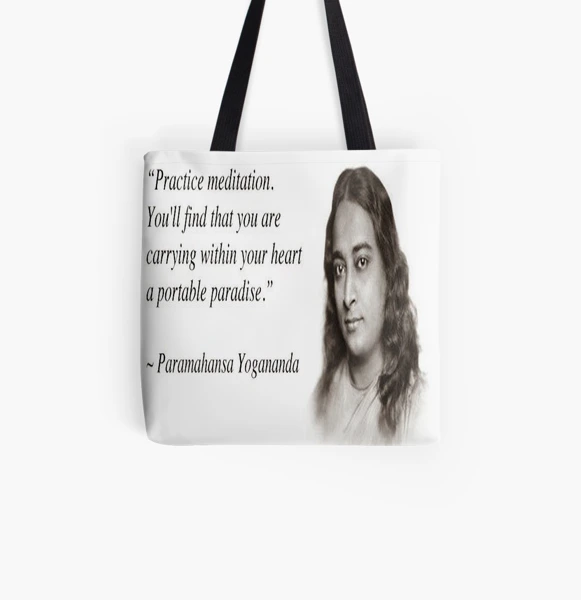 Paramhansa Yogananda Quote Tote Bag for Sale by QuotesOneStop