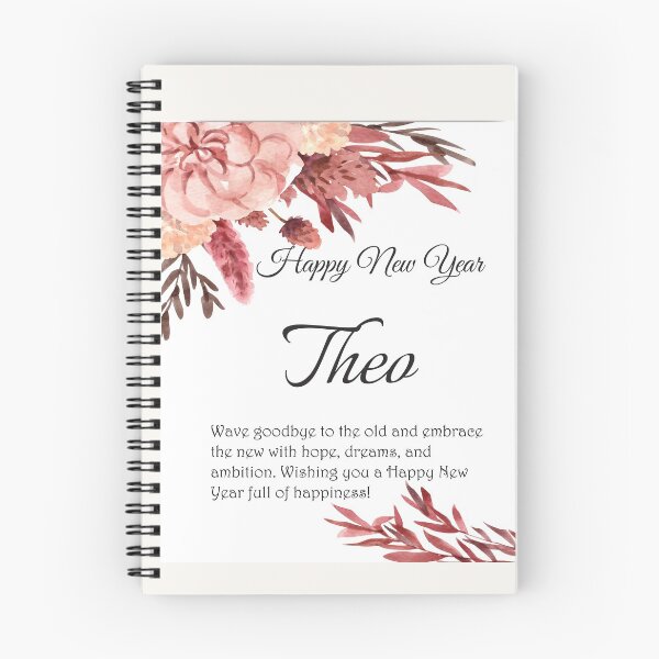 Item preview, Happy New Year Theo. Personalized gift designed and sold by amrmab.