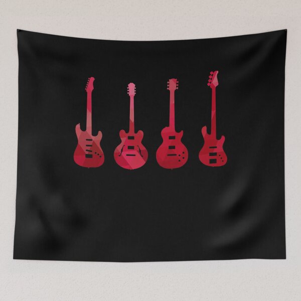 Item preview, Abstract Geometric Red Rock n Roll Electric Guitars designed and sold by findot.