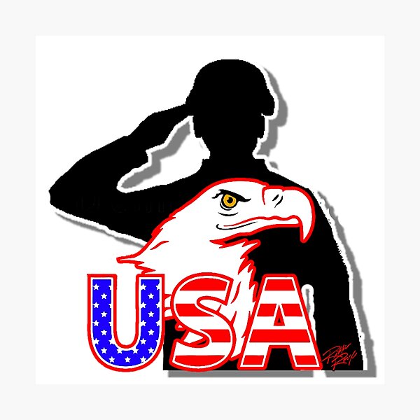 Salute USA Photographic Print