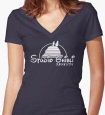 Studio ghibli Totoro Women's Fitted V-Neck T-Shirt