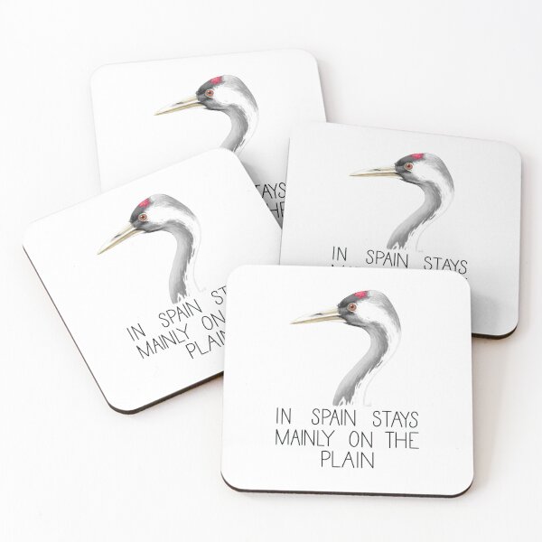 Item preview, The Crane in Spain Stays Mainly On the Plain (Common Crane) designed and sold by LauraWolfArtist.