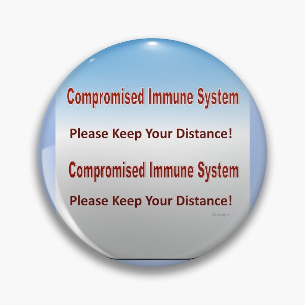 Item preview, text-Compromised Immune System in Blue and Grey designed and sold by Vicky Rodden.