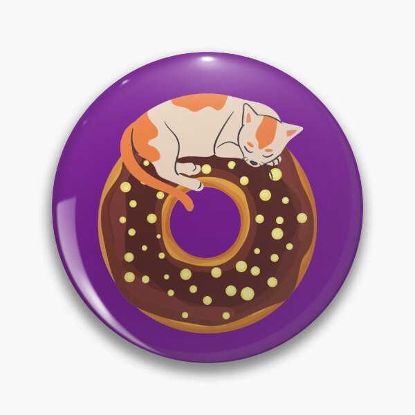 Item preview, Cat Sleeping on Doughnut designed and sold by DoodlesnPoodles.