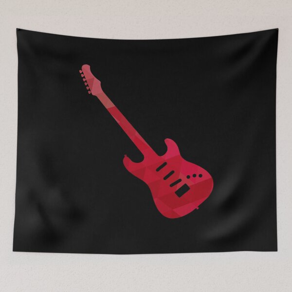 Item preview, Abstract Geometric Red Rock n Roll Electric Guitar designed and sold by findot.