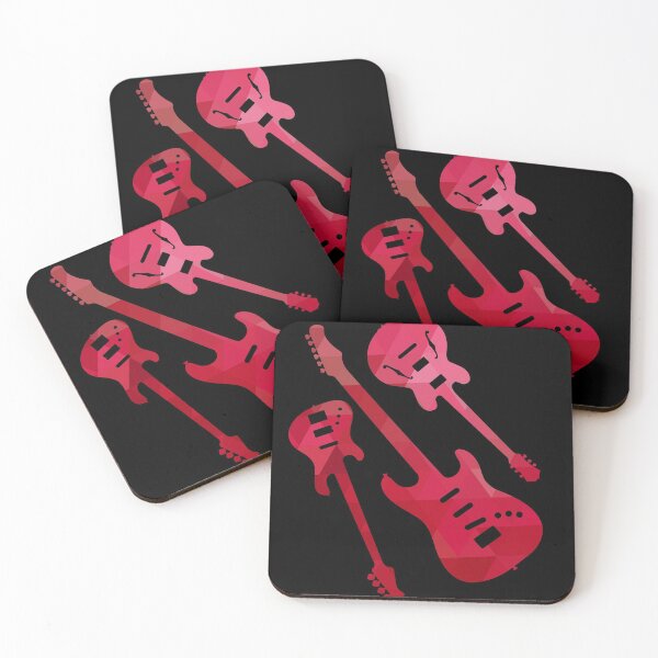 Item preview, Abstract Geometric Red Rock n Roll Electric Guitars designed and sold by findot.