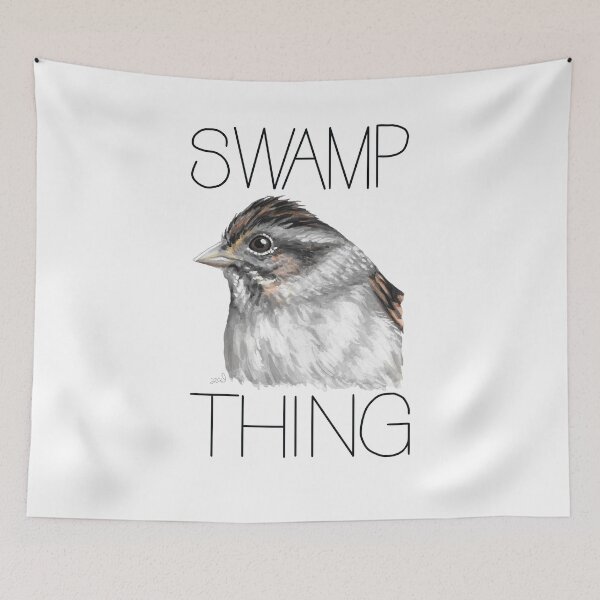 Item preview, Swamp Thing (Swamp sparrow) designed and sold by LauraWolfArtist.
